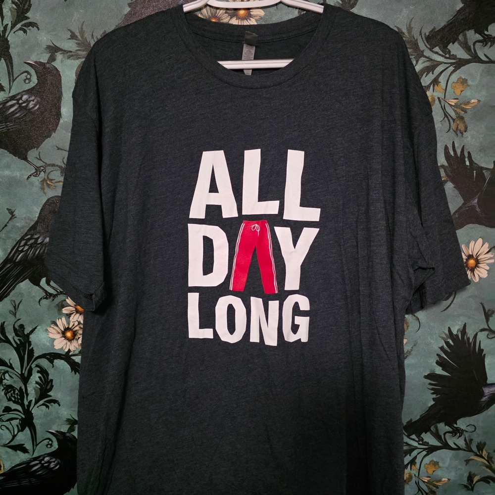 Next Level Apparel T-Shirt All Day Long Andy Comedy Graphic Tee XXL Gray Heather